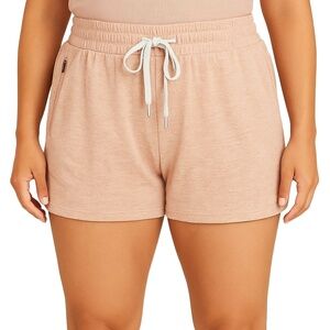 Women’s XS Soft‎ Blush Lounge Shorts with Drawstring and Zip Pockets
